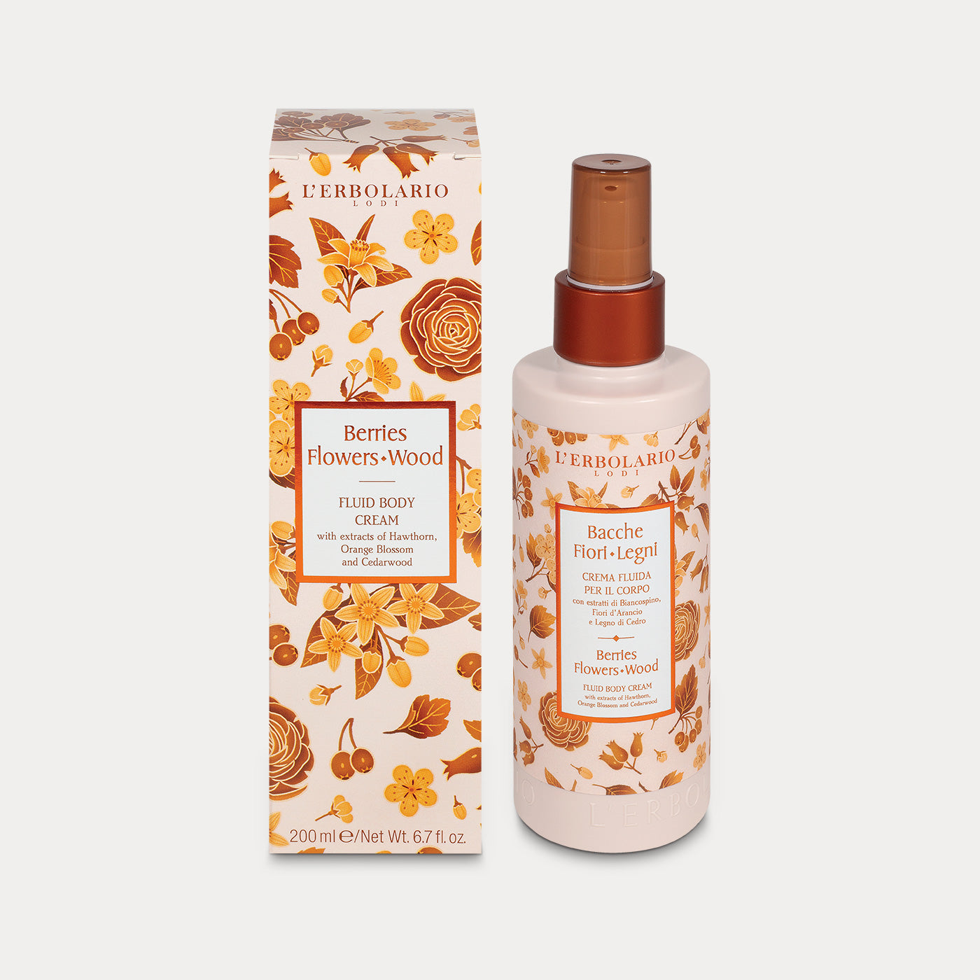 Fluid Body Cream Berries Flowers Wood