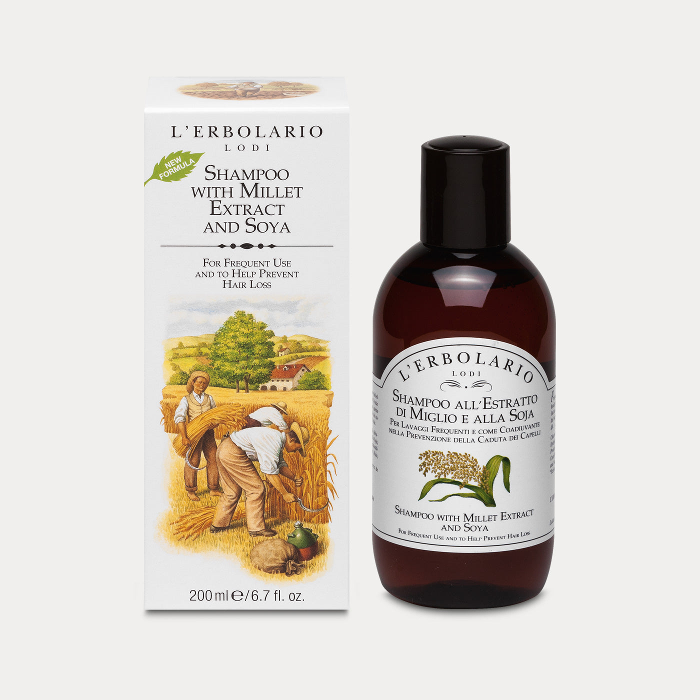 Shampoo with Millet Extract and Soya