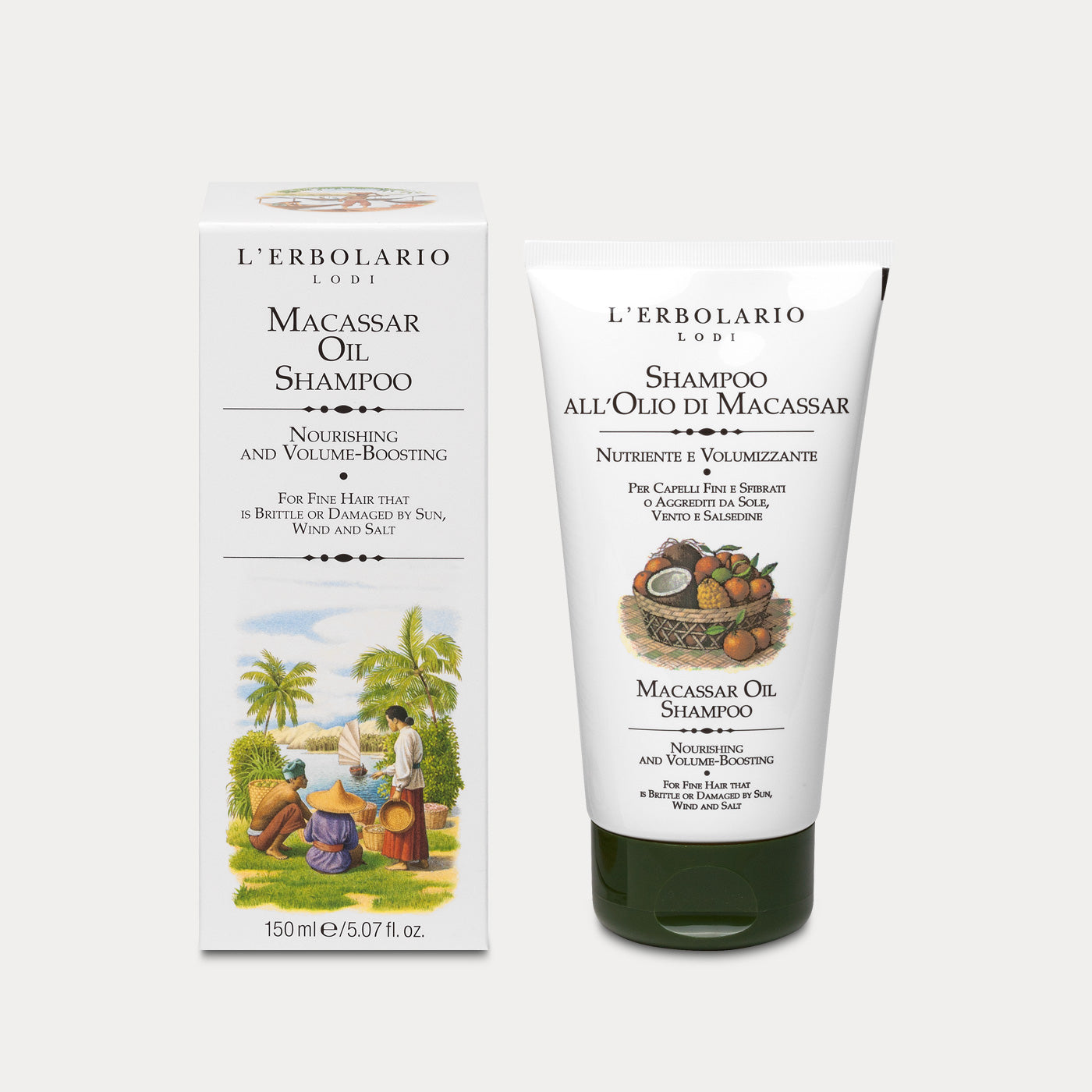 L‘Erbolario Mossi&Ricci Shampoo Gegen Frizz, Für Lockiges Haar, 250 Ml – Macht Glänzend & Weich