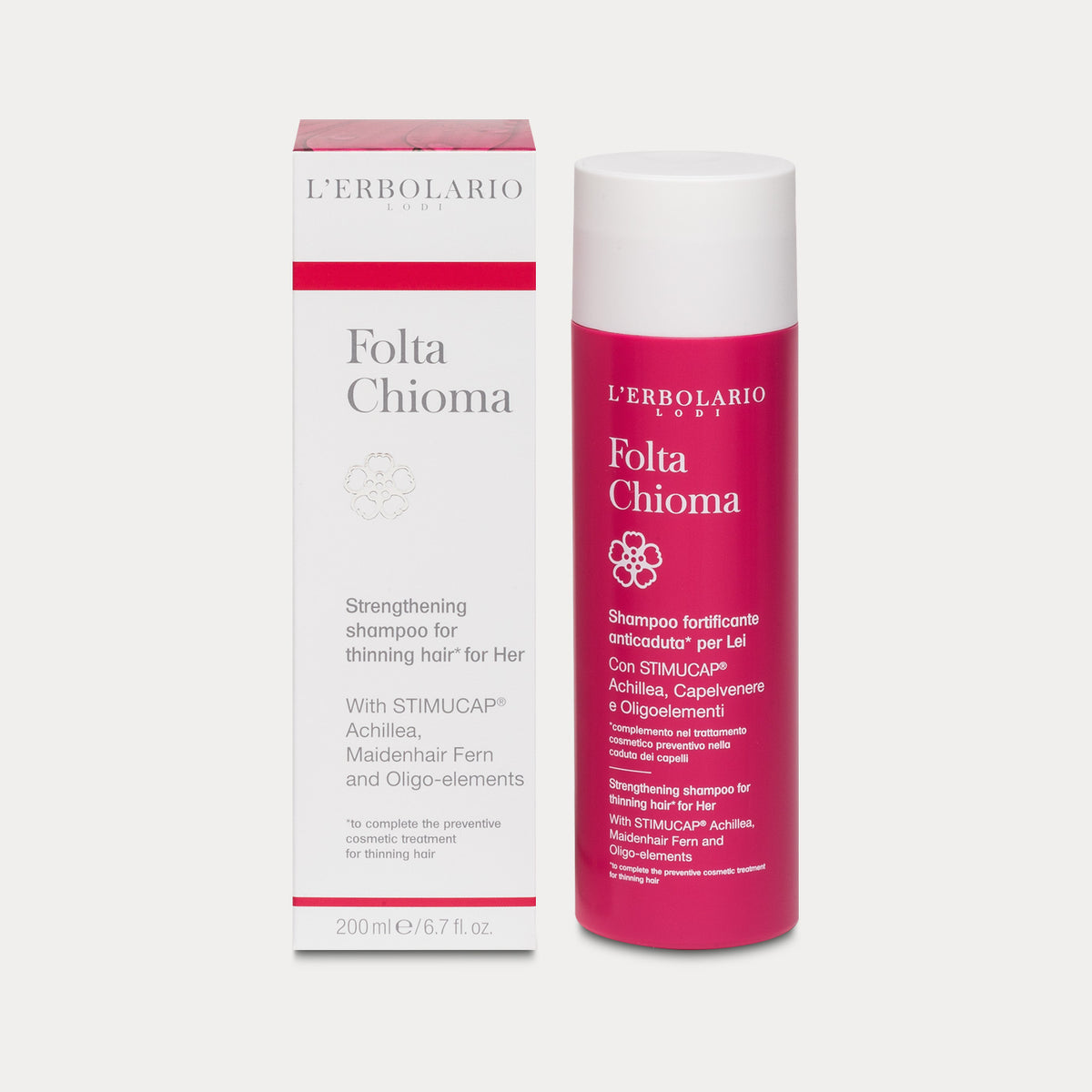 Strengthening shampoo for thinning hair* for Her Folta Chioma – L'Erbolario International