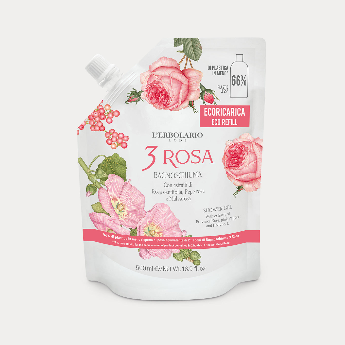 Eco Refill Shower Gel 3 Rosa – L'Erbolario International