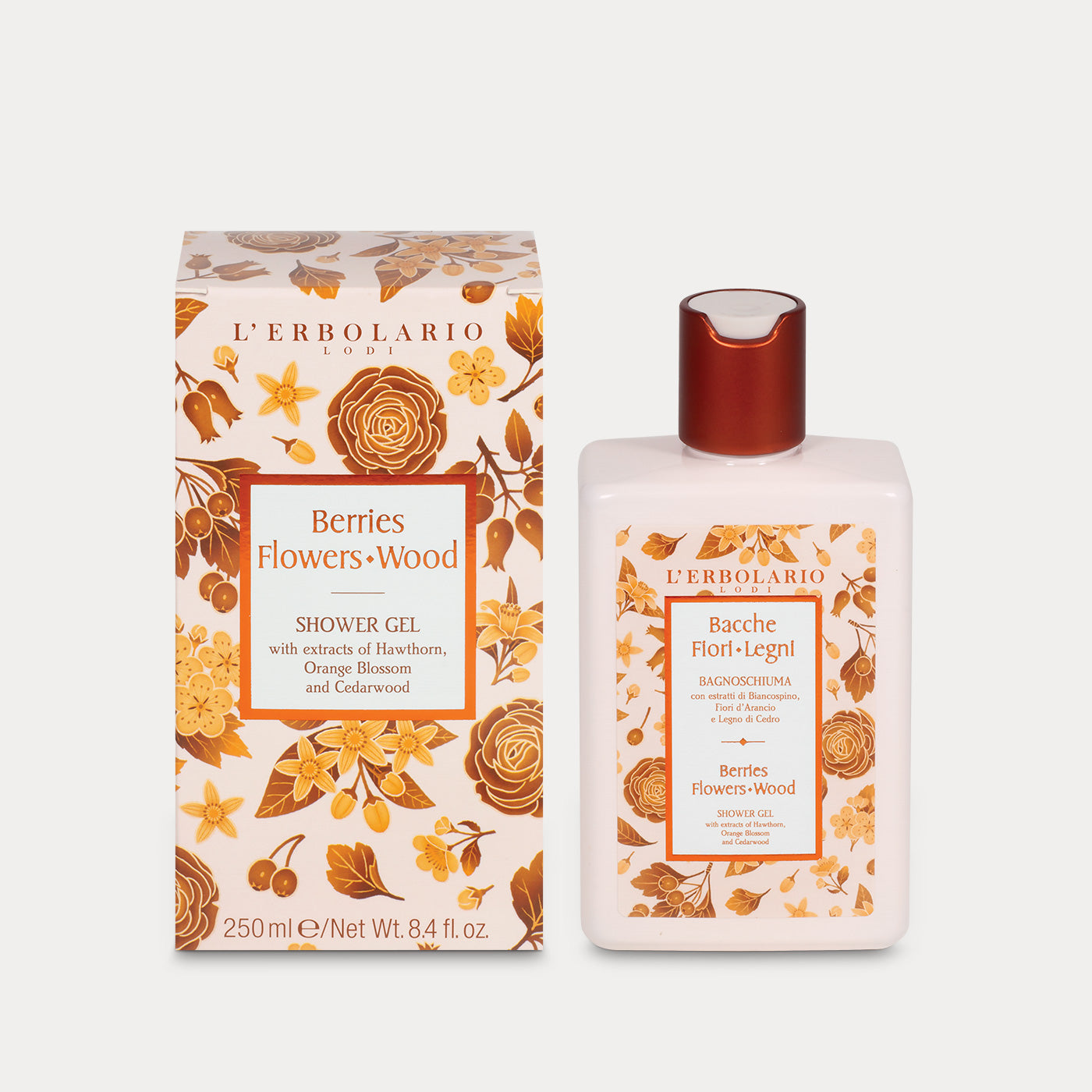 Shower Gel Berries Flowers Wood