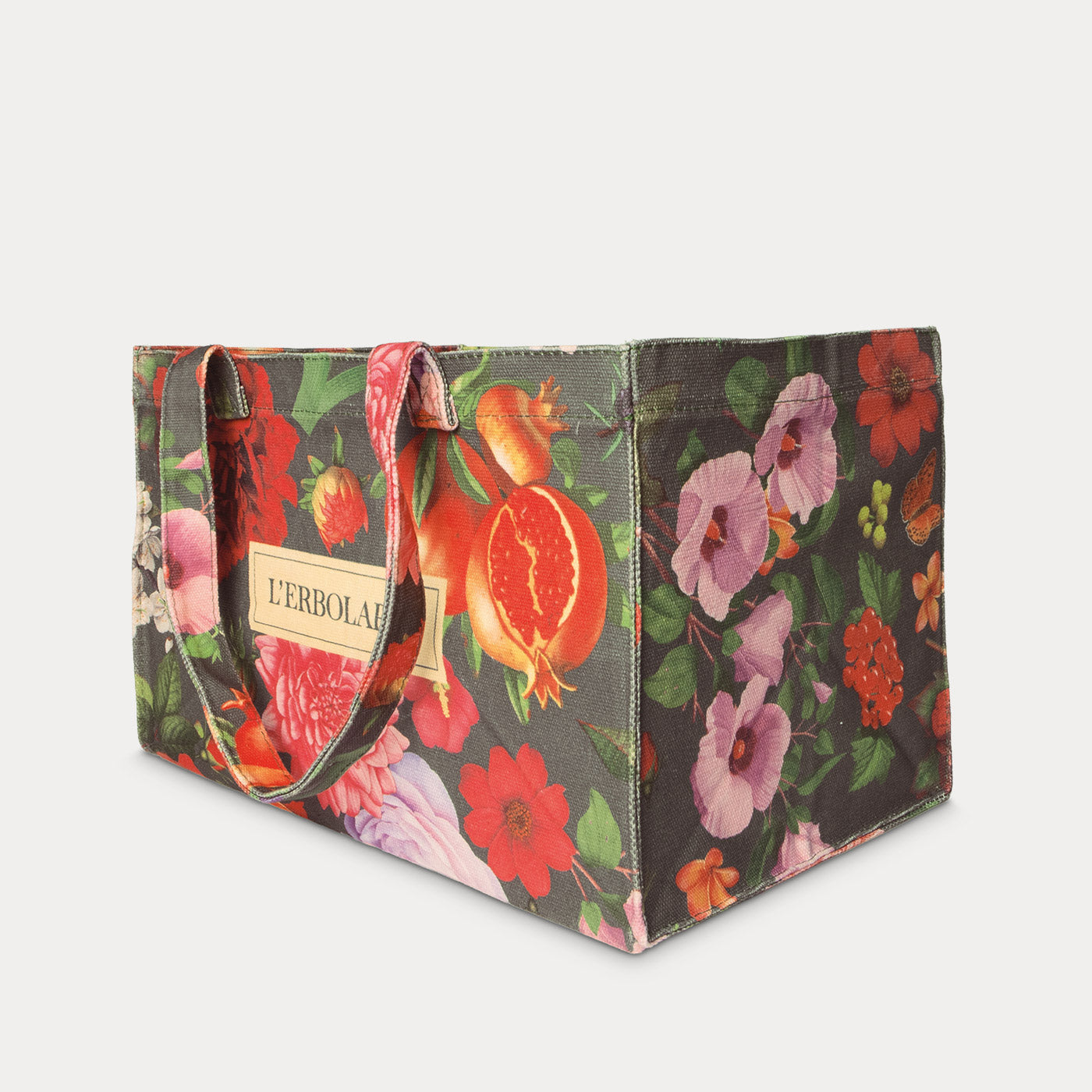 Canvas Cotton Bag with floral graphics