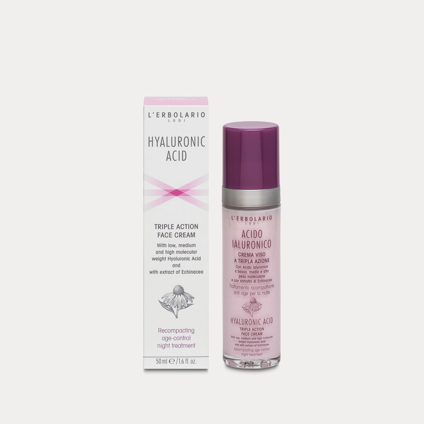 Triple Action Face Cream Night Treatment Hyaluronic Acid – L