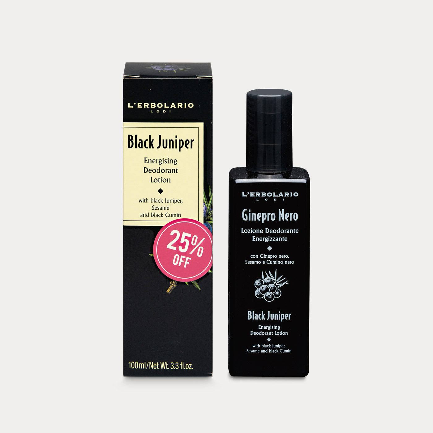 Energising Deodorant Lotion Black Juniper