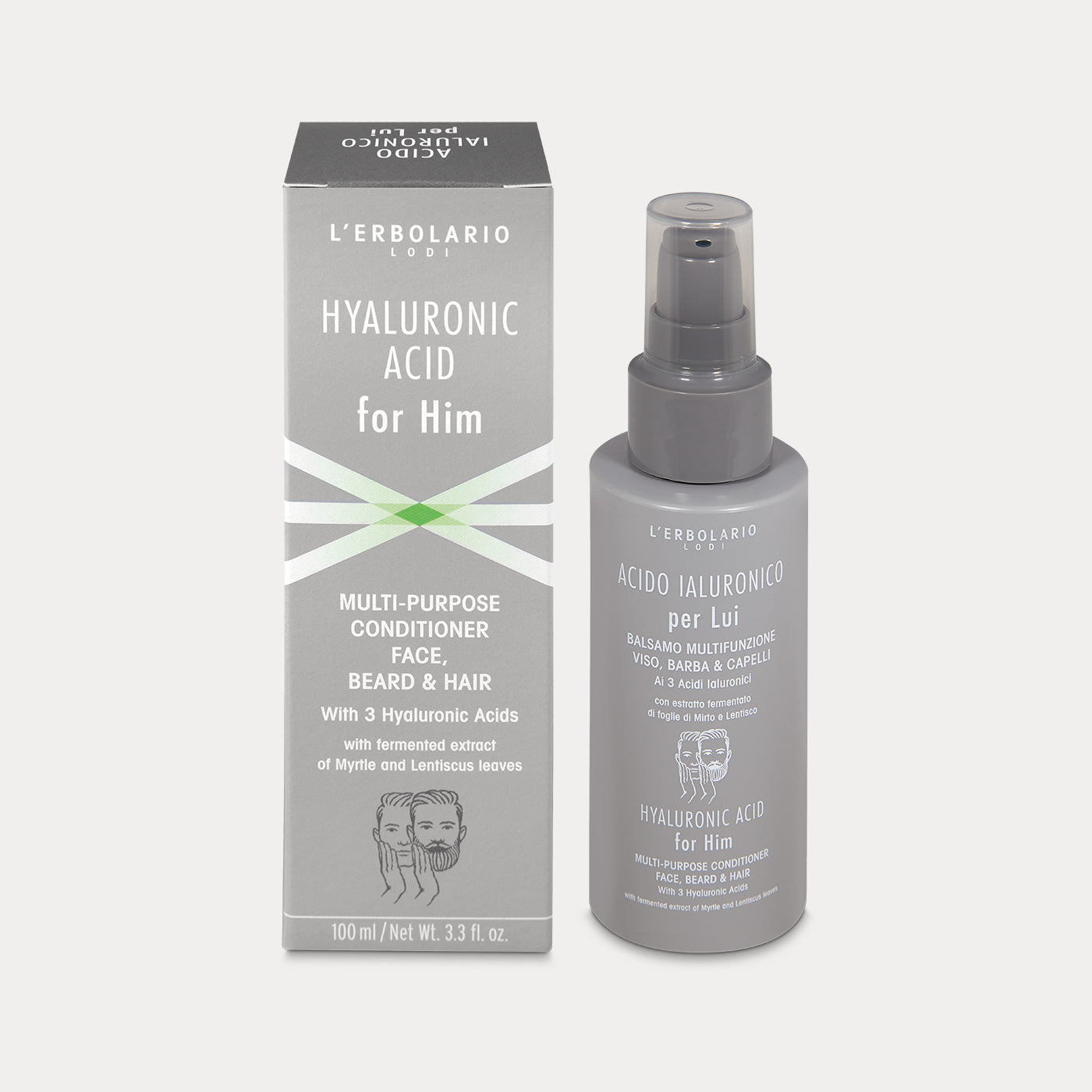Multi-purpose Conditioner Face, Beard & Hair Hyaluronic Acid for Him