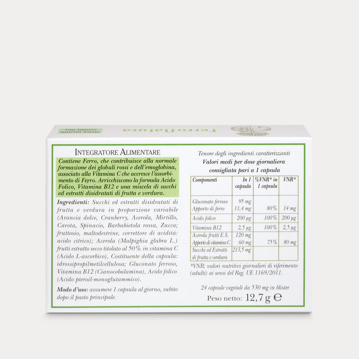 Food Supplement FerroNatura – L’Erbolario International